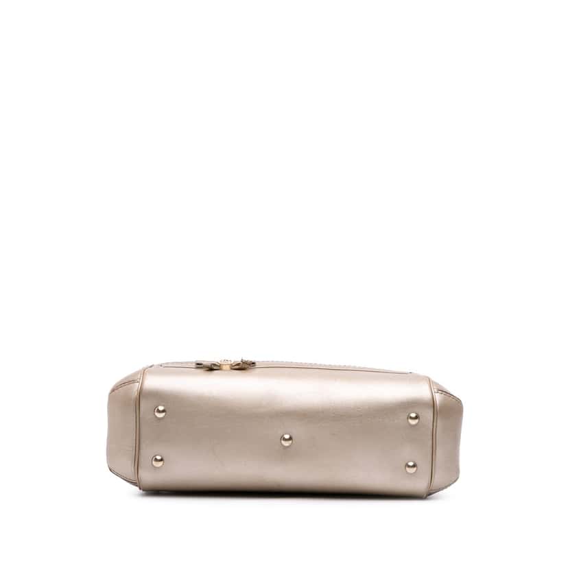 Gucci Metallic Guccissima Mayfair Satchel Gold Leather Good condition - Inside View