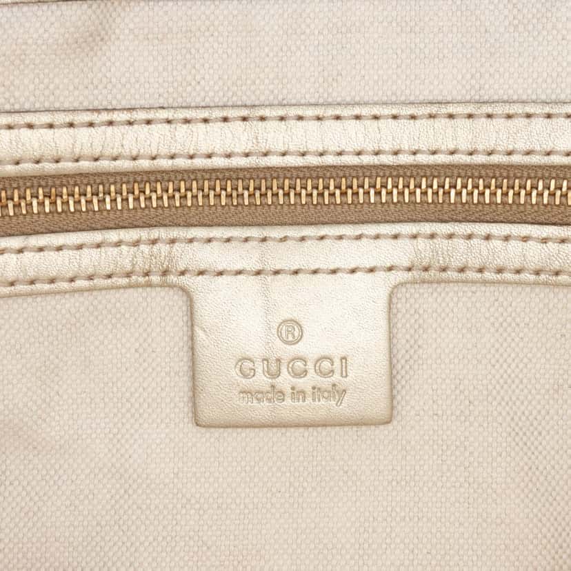 Gucci Metallic Guccissima Mayfair Satchel Gold Leather Good condition - Box View