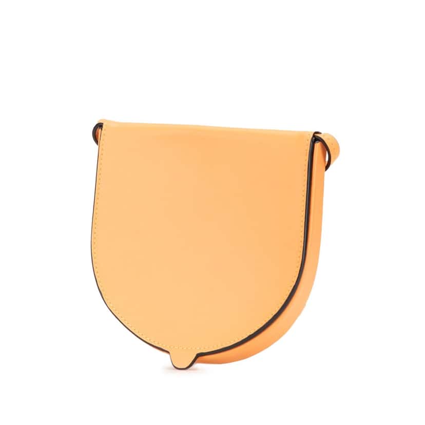 Loewe Small Soft Calfskin Heel Pouch Orange Leather Very good condition - Back View