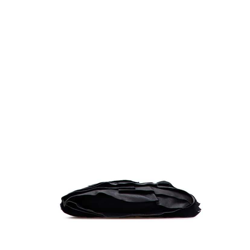 Yves Saint Laurent Small Ruffled Leather Saint Tropez Hobo Black Leather Good condition - Inside View