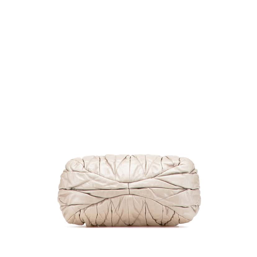 Miu Miu Matelasse Lambskin Satchel Brown Leather Good condition - Inside View
