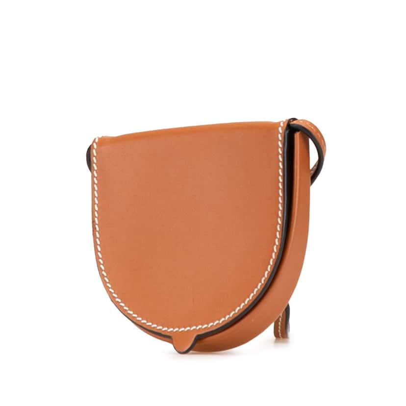 Loewe Mini Soft Calfskin Heel Pouch Brown Leather Very good condition - Back View