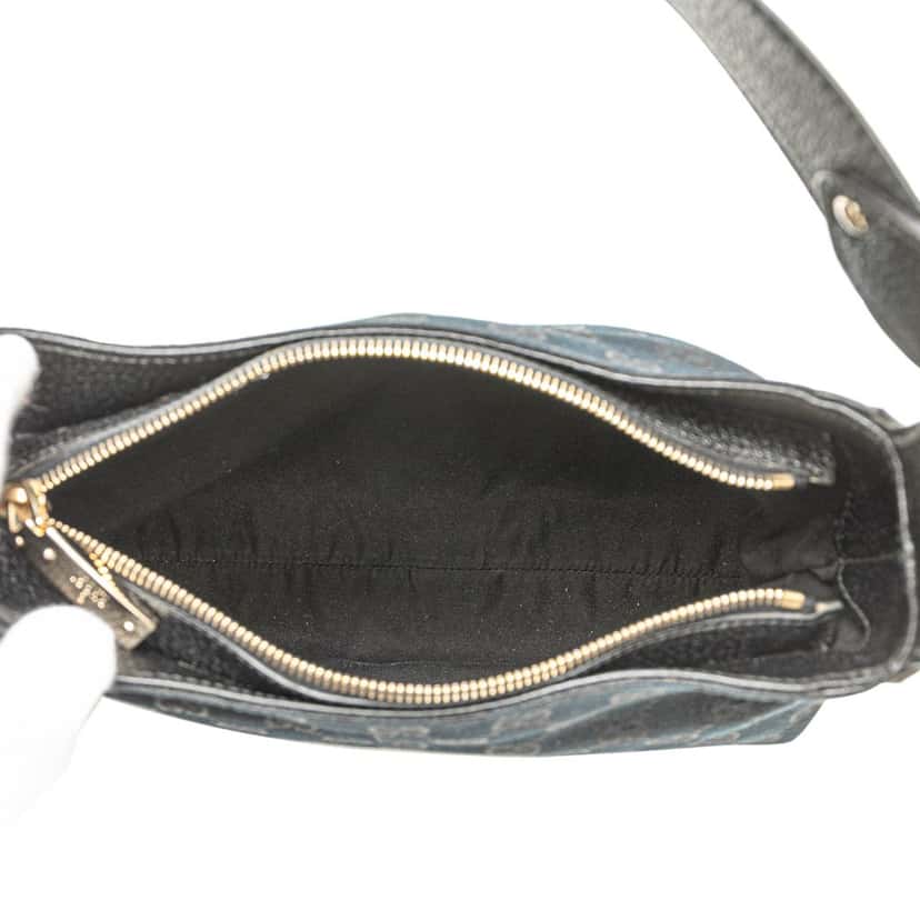 Gucci GG Canvas Horsebit Creole Hobo Blue Canvas Good condition - Model View