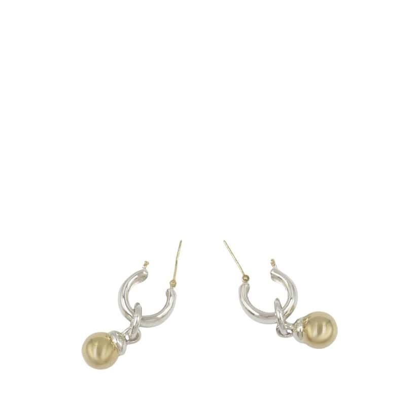 Tiffany & Co Sterling Silver and 18K Yellow Gold Fascination Ball Dangle Earrings Silver Silver Good condition - Back View