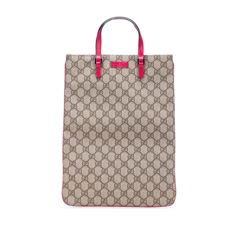Gucci GG Supreme Tote Brown Canvas Very good condition - Front View