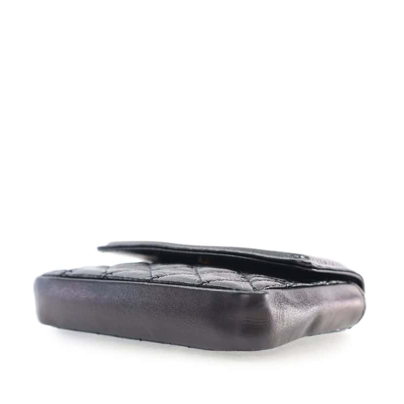 Chanel Quilted Shiny Aged Calfskin Waist Belt Bag Black Leather Good condition - Box View