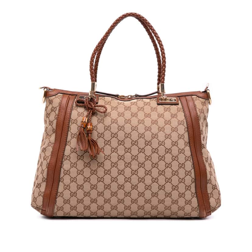 Gucci GG Canvas Bella Satchel Brown Canvas Good condition - Front View