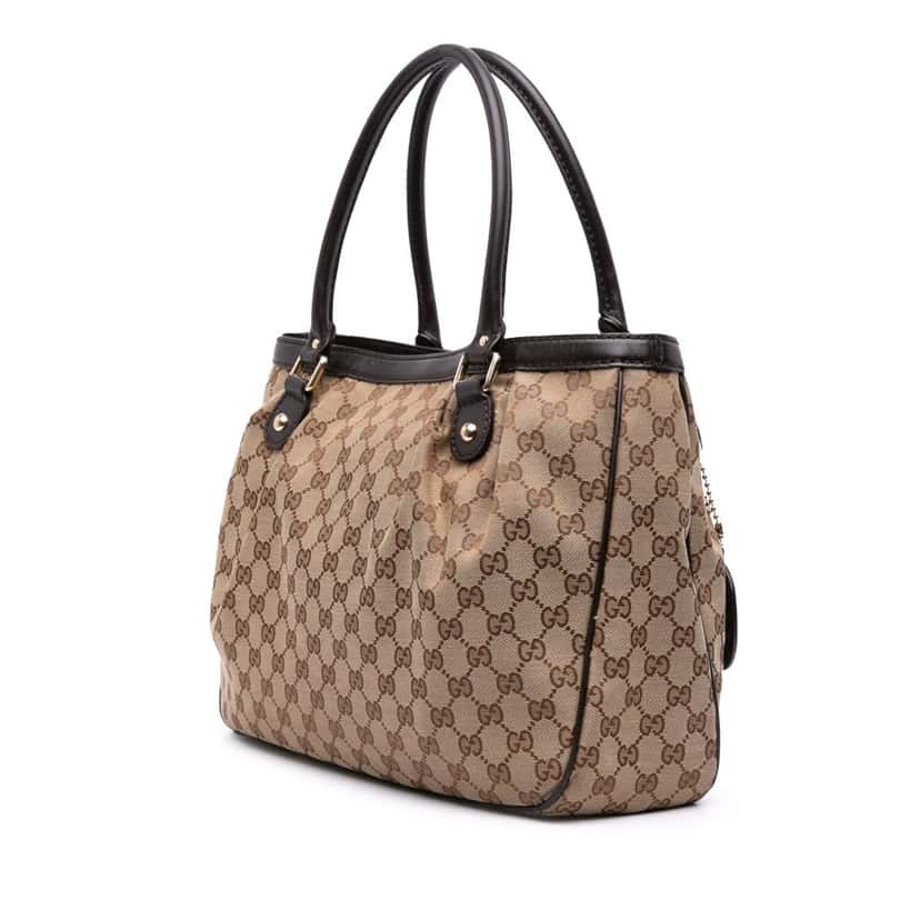 Gucci GG Canvas Sukey Tote Brown Canvas Good condition - Back View