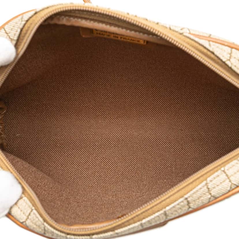 Dior Honeycomb Coated Canvas Crossbody Brown Canvas Good condition - Model View