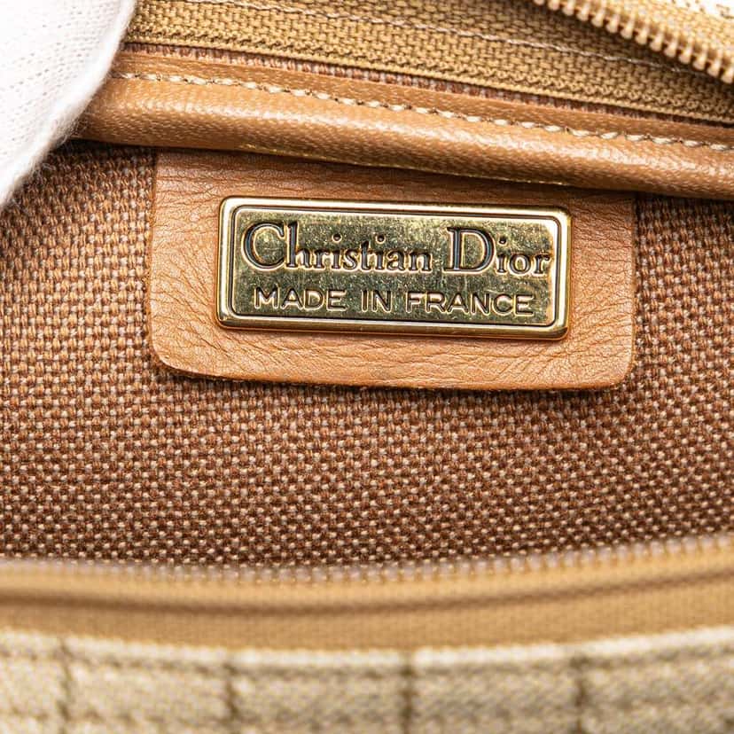 Dior Honeycomb Coated Canvas Crossbody Brown Canvas Good condition - Box View