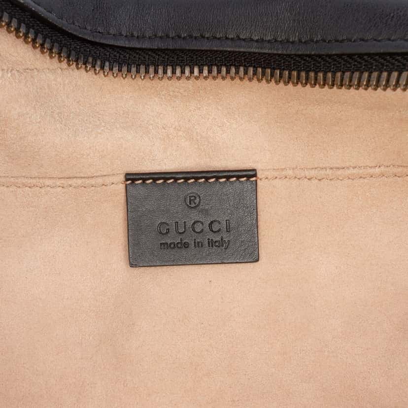 Gucci Small GG Marmont Matelasse Leather Pearl Studded Crossbody Black Leather Good condition - Box View