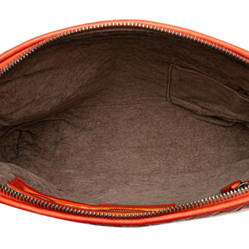 Bottega Veneta Medium Nappa Intrecciato Nodini Crossbody Orange Leather Good condition - Model View