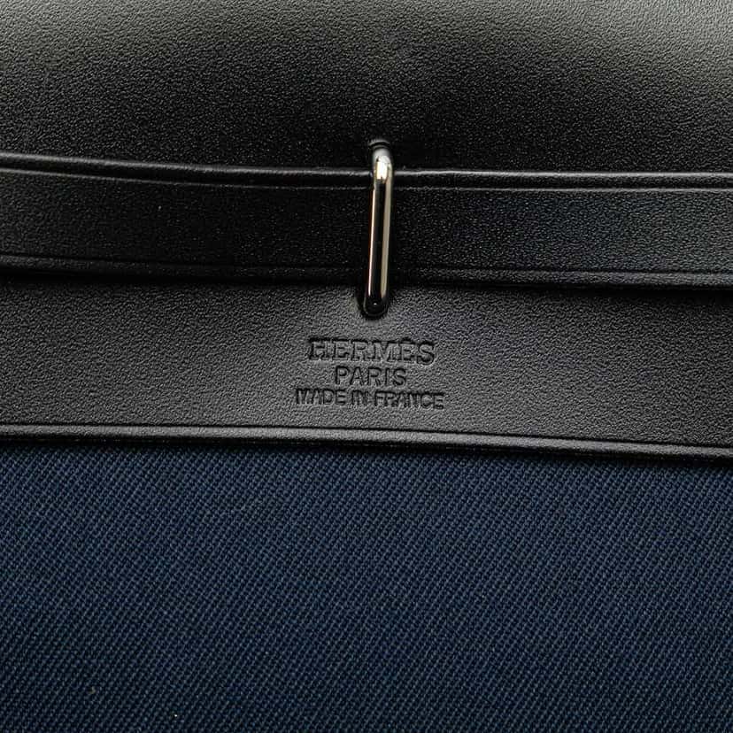 Hermès Toile Herbag TPM Blue Canvas Good condition - Box View