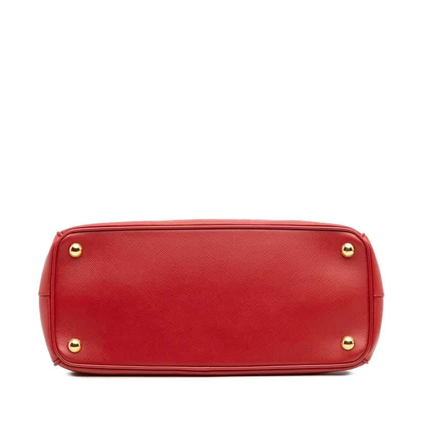 Prada Small Saffiano Lux Galleria Double Zip Satchel Red Leather Good condition - Inside View