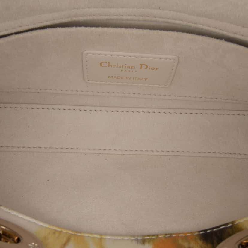 Dior Small Leather Floral Print Lady D Joy White Leather Good condition - Model View