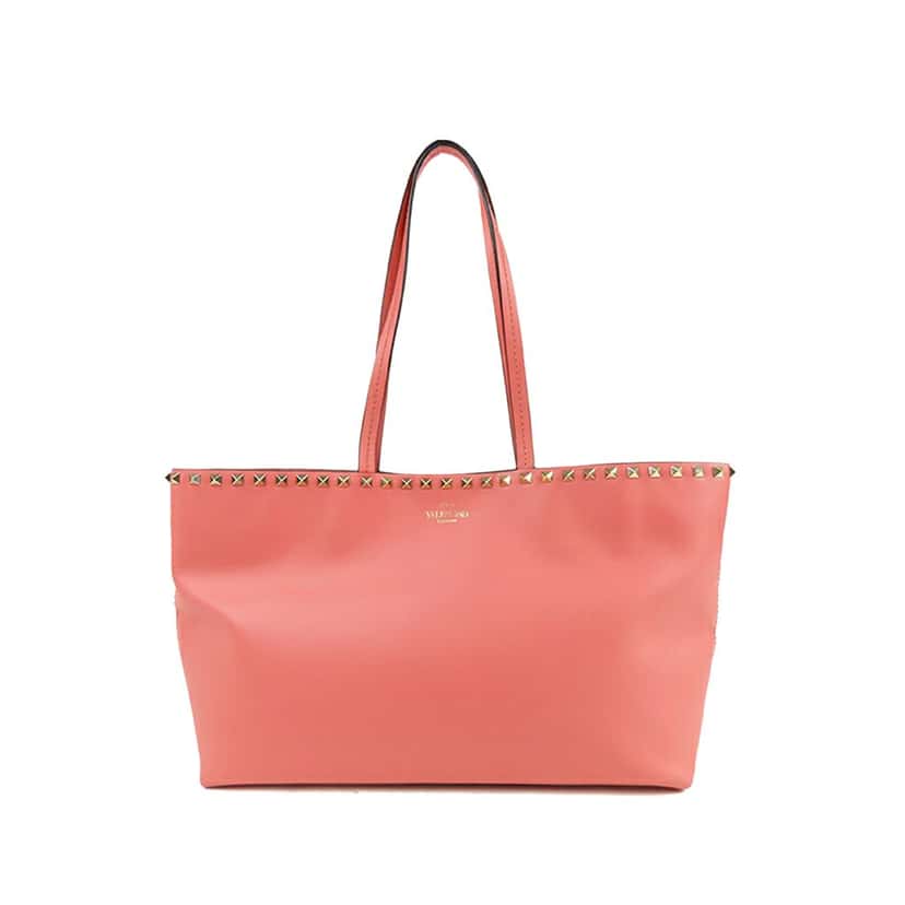 Valentino Leather Rockstud Tote Pink Leather Good condition - Front View