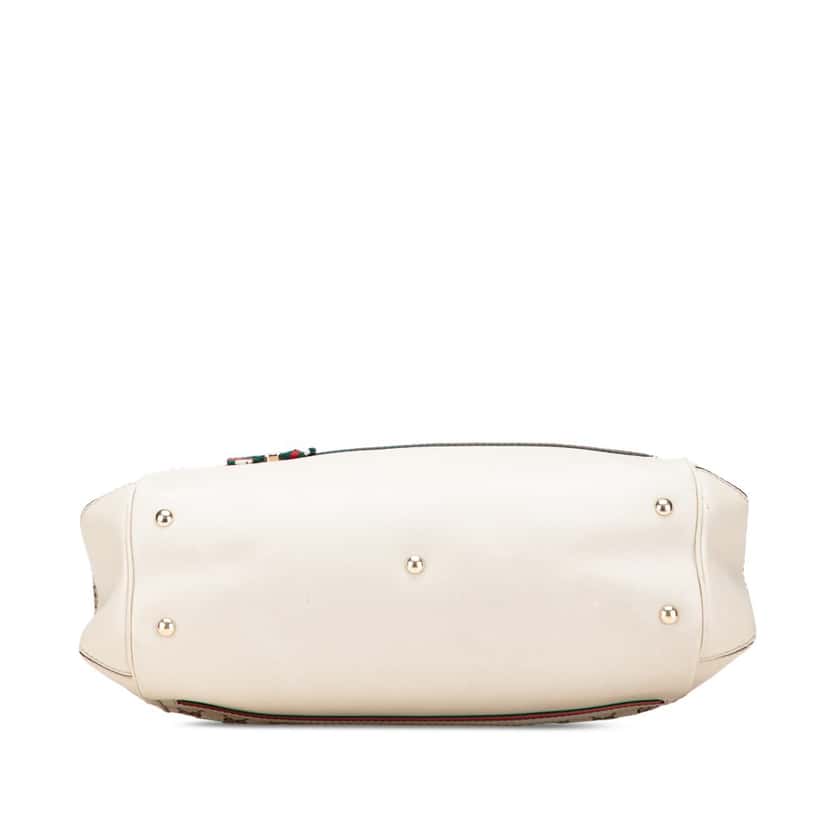 Gucci GG Canvas Web Mayfair Satchel Brown Canvas Good condition - Inside View