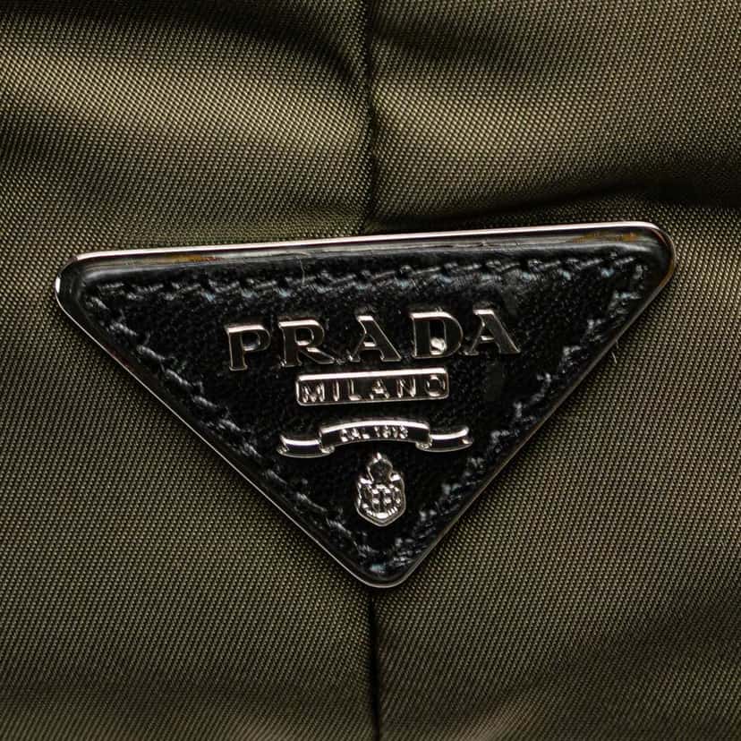 Prada Tessuto Reversible Satchel Green Good condition - Box View