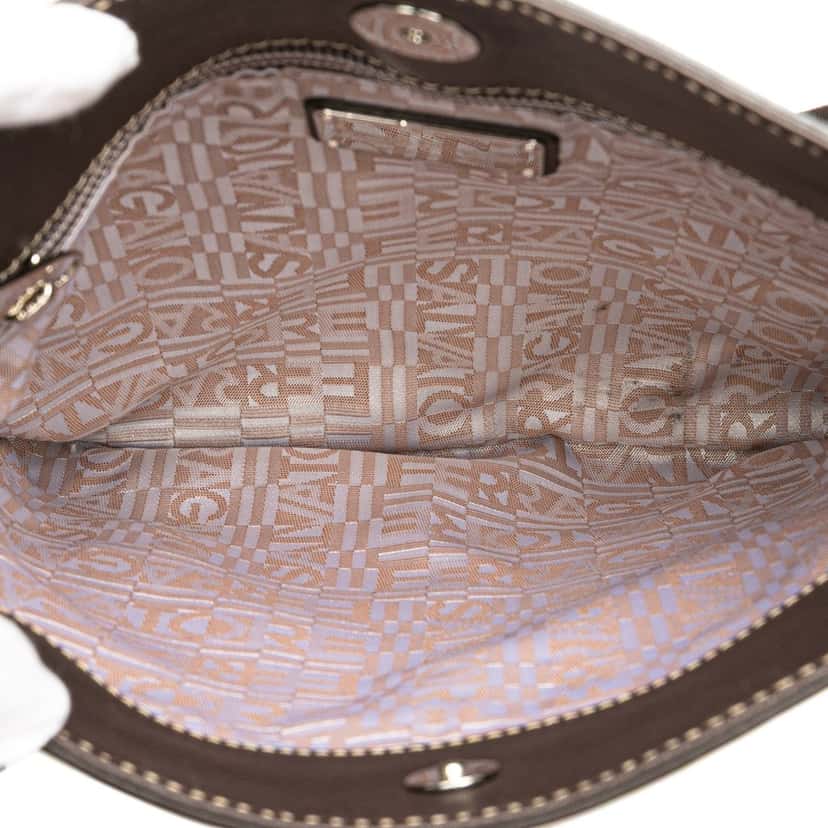 Salvatore Ferragamo Nylon Jungle Safari Crossbody Brown Good condition - Model View