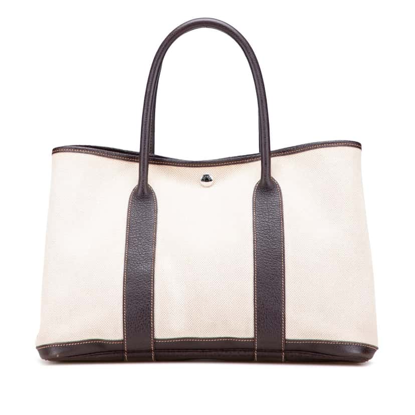 Hermès Toile and Negonda Garden Party 36 Brown Canvas Good condition - Front View