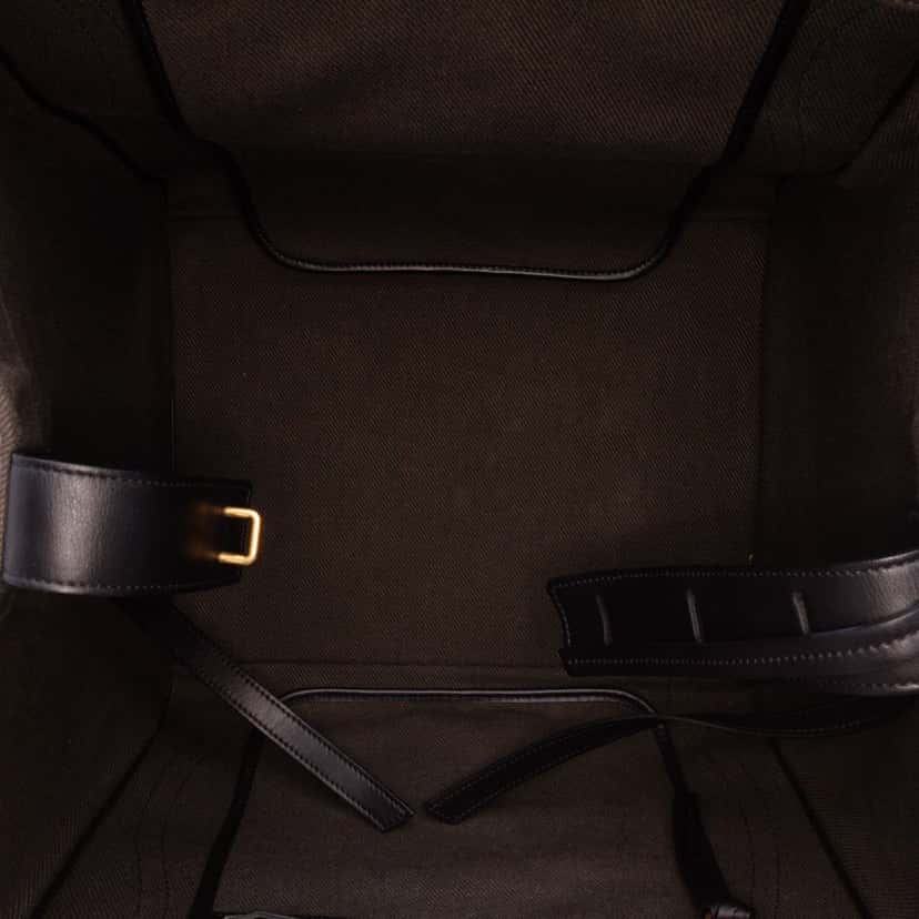 Celine Medium Canvas Striped Phantom Luggage Tote Brown Canvas Good condition - Model View