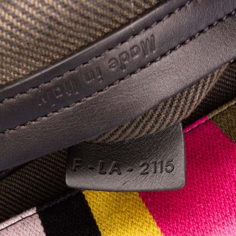 Celine Medium Canvas Striped Phantom Luggage Tote Brown Canvas Good condition - Box View