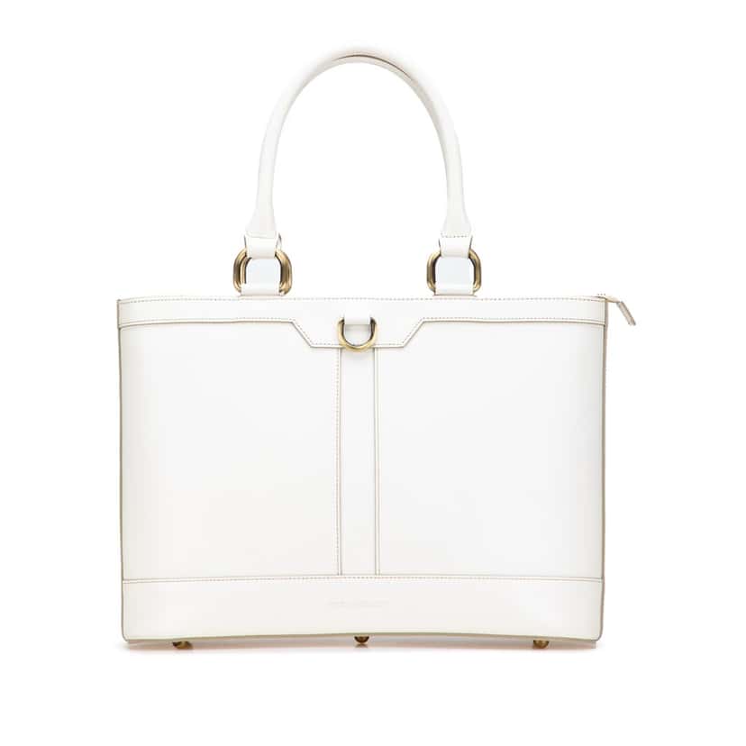 Burberry Leather Handbag White Leather Good condition - Front View