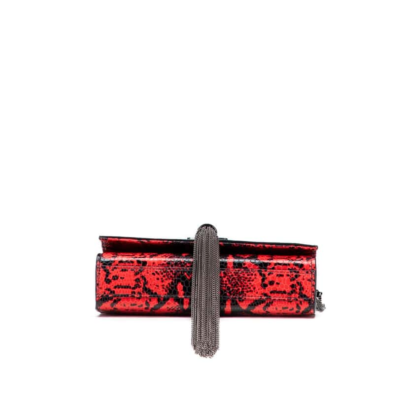 Saint Laurent Small Embossed Calfskin Classic Monogram Kate Crossbody Red Leather Very good condition - Inside View