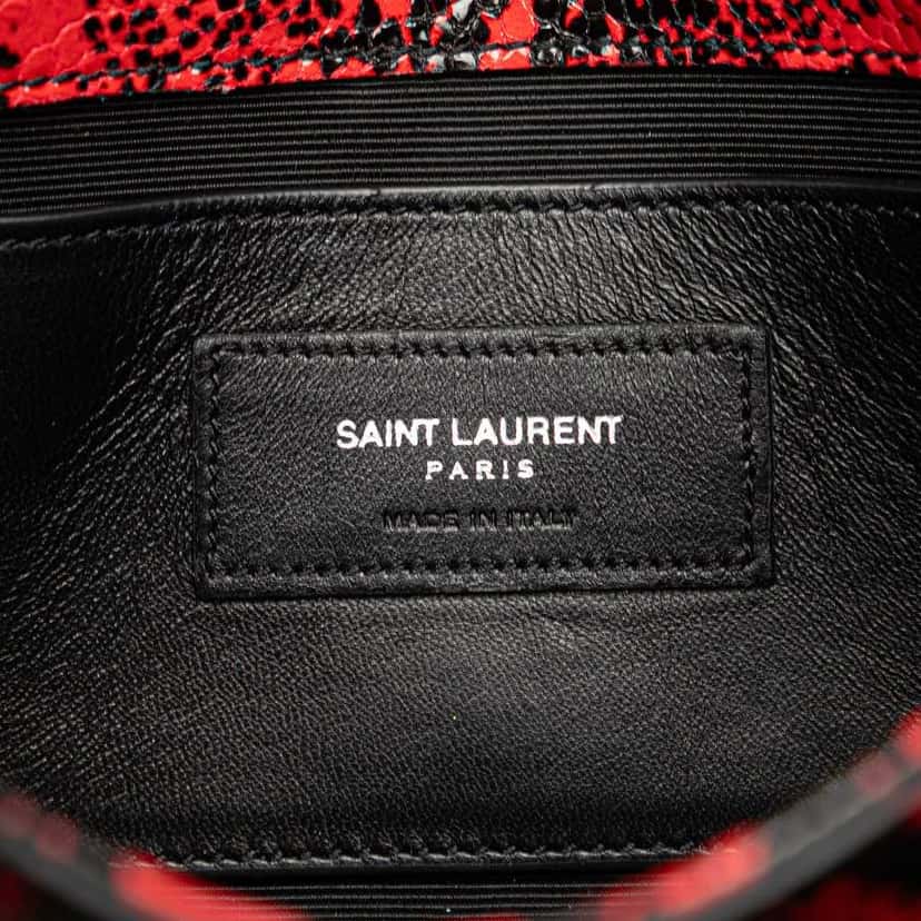 Saint Laurent Small Embossed Calfskin Classic Monogram Kate Crossbody Red Leather Very good condition - Box View