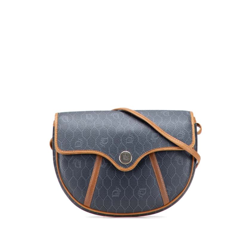 Dior Honeycomb Coated Canvas Crossbody Black Canvas Good condition - Front View
