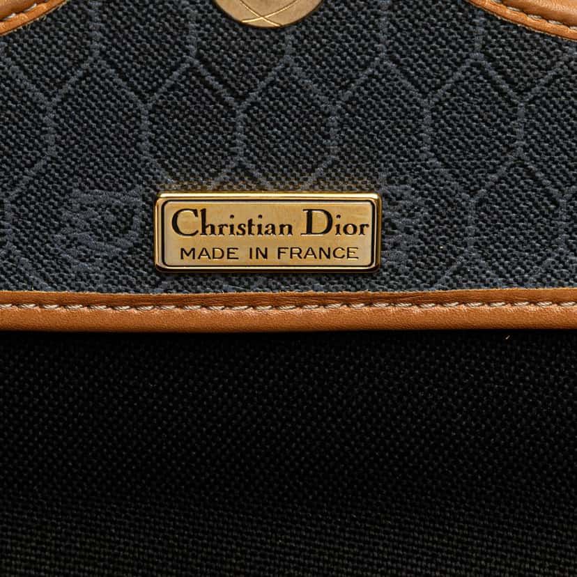 Dior Honeycomb Coated Canvas Crossbody Black Canvas Good condition - Box View