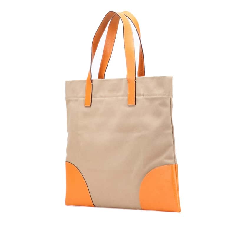 Prada Cinghiale Trimmed Canapa Tote Brown Canvas Very good condition - Back View
