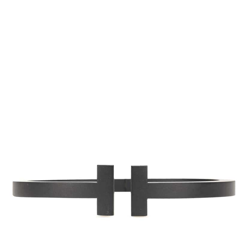 Tiffany & Co Coated Stainless Steel T Square Bangle Black Stainless steel Good condition - Front View