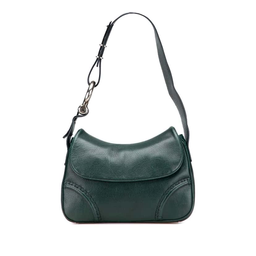 Burberry Leather Shoulder Bag Green Leather Good condition - Front View