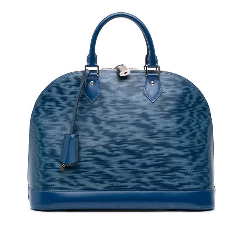 Louis Vuitton Epi Alma GM Blue Leather Good condition - Front View