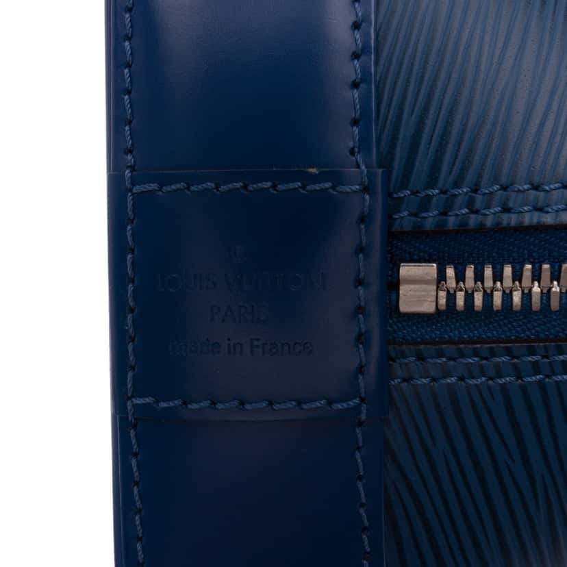 Louis Vuitton Epi Alma GM Blue Leather Good condition - Box View