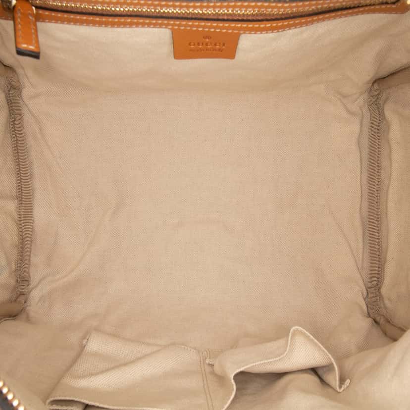 Gucci Medium GG Canvas Web Joy Boston Bag Brown Canvas Good condition - Model View