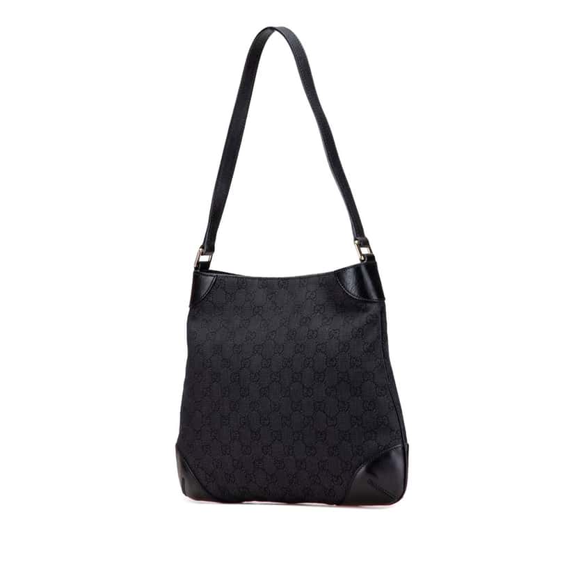 Gucci GG Denim Shoulder Bag Black Denim Good condition - Back View