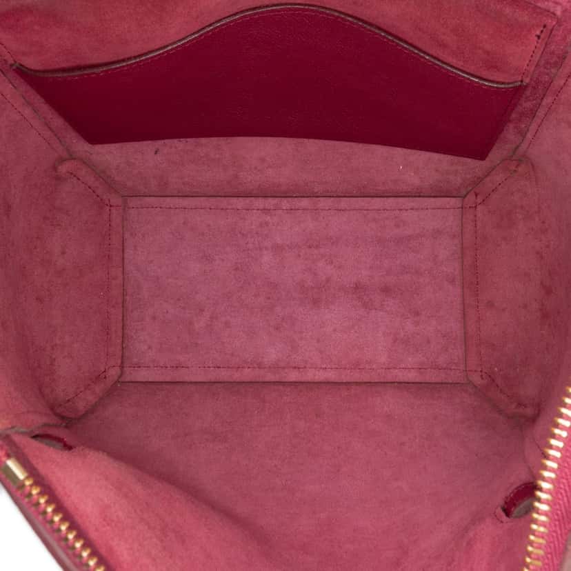 Celine Micro Grained Calfskin Belt Bag Red Leather Good condition - Model View