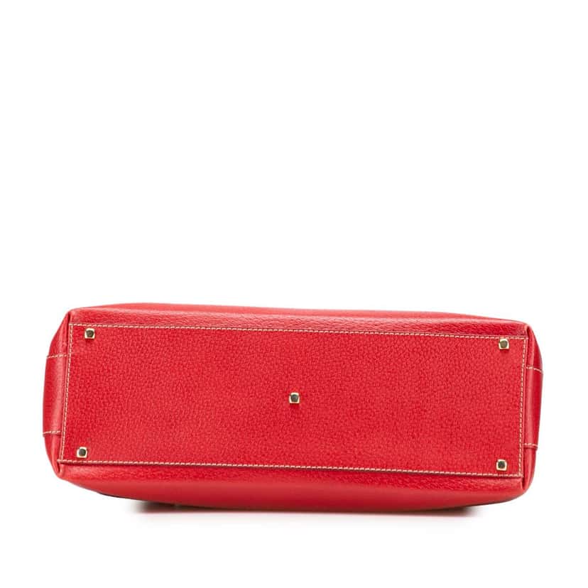 Salvatore Ferragamo Leather Nencia Satchel Red Leather Good condition - Inside View