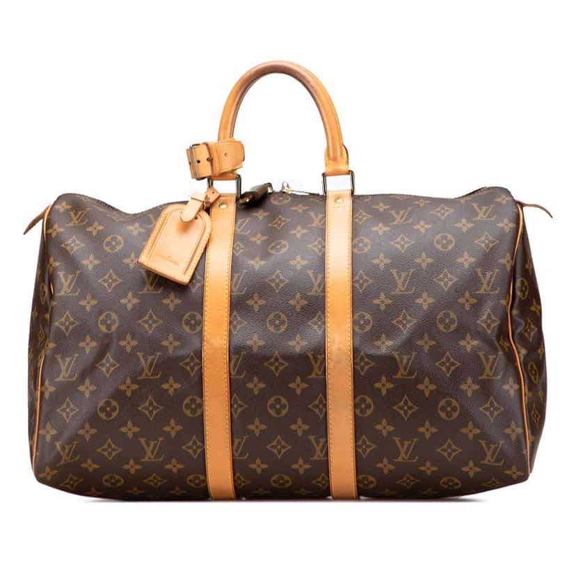Louis Vuitton Monogram Keepall 45 Brown Canvas Good condition - Front View