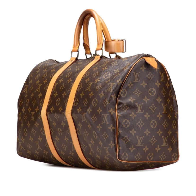 Louis Vuitton Monogram Keepall 45 Brown Canvas Good condition - Back View