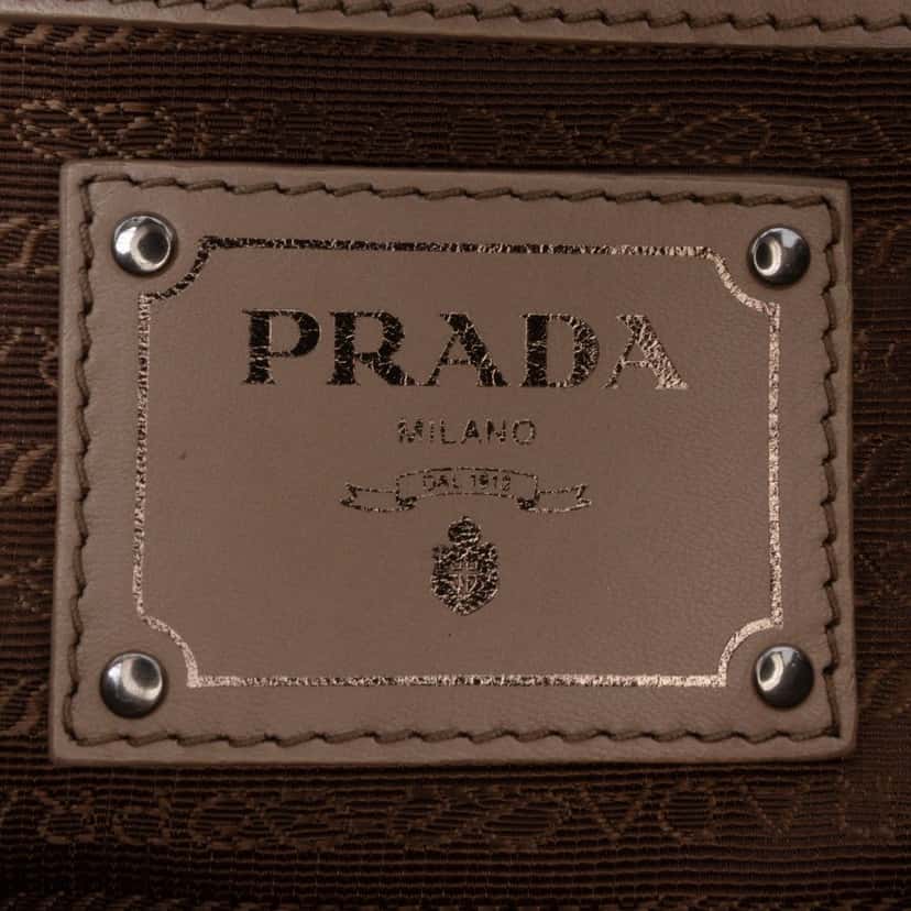 Prada Nappa Gaufre Flap Crossbody Brown Leather Good condition - Box View