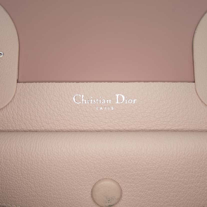 Dior Large Supple Grained Calfskin Open Bar Tote Brown Leather Good condition - Box View