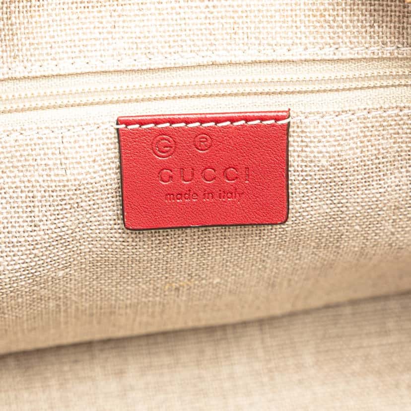 Gucci Small Microguccissima Bree Satchel Red Leather Very good condition - Box View