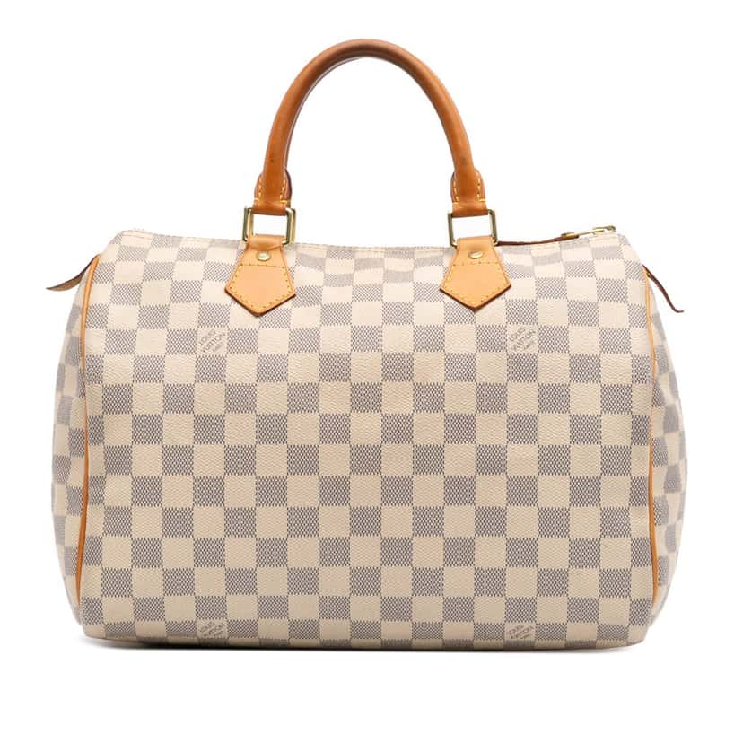 Louis Vuitton Damier Azur Speedy 30 White Canvas Good condition - Front View