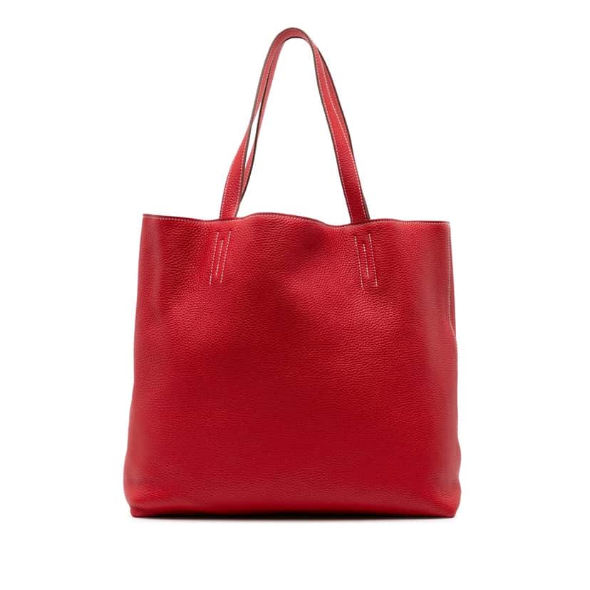 Hermès Clemence Double Sens 36 Red Leather Good condition - Front View