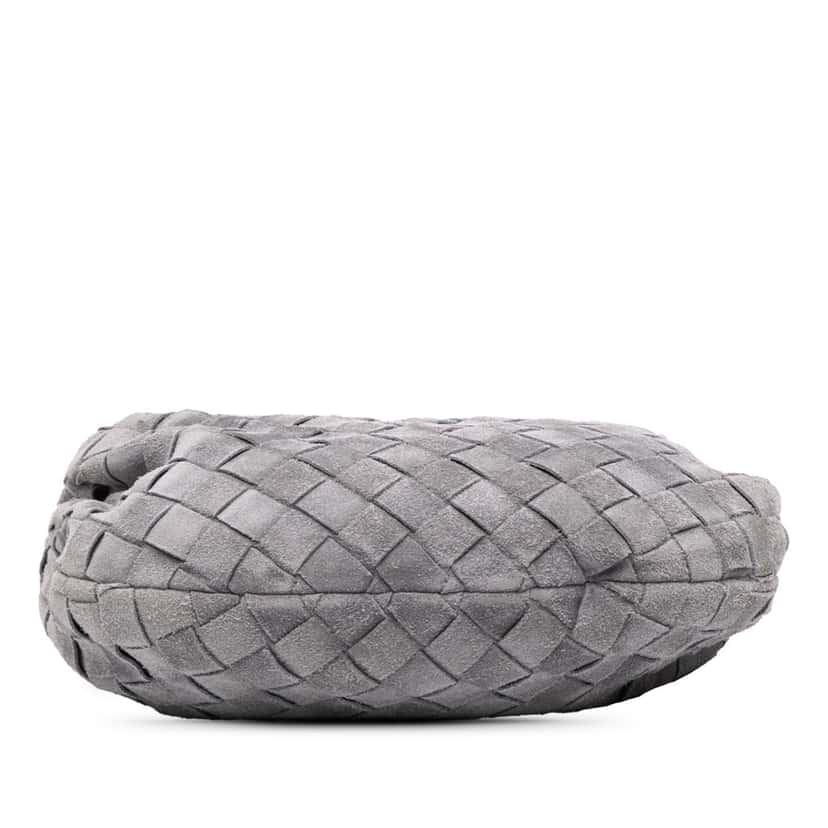 Bottega Veneta Mini Suede Intrecciato Jodie Grey Leather Good condition - Inside View