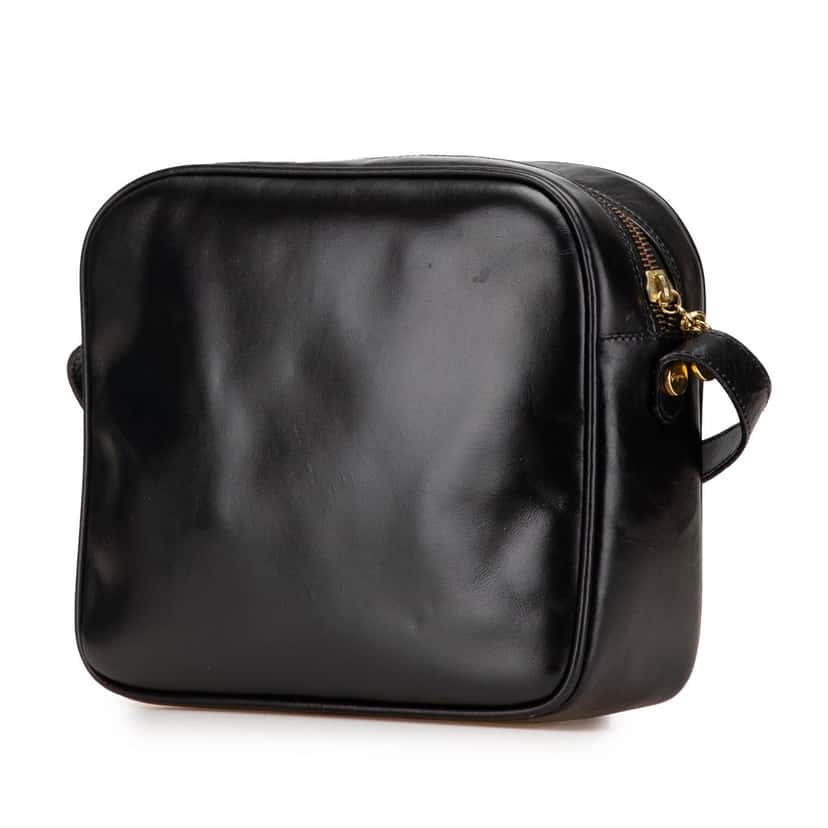 Salvatore Ferragamo Leather Gancini Crossbody Black Leather Good condition - Back View