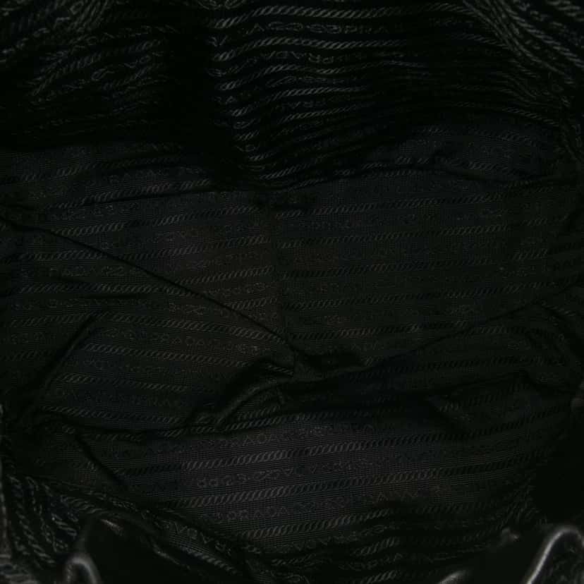 Prada Nappa Gaufre Satchel Black Leather Good condition - Model View